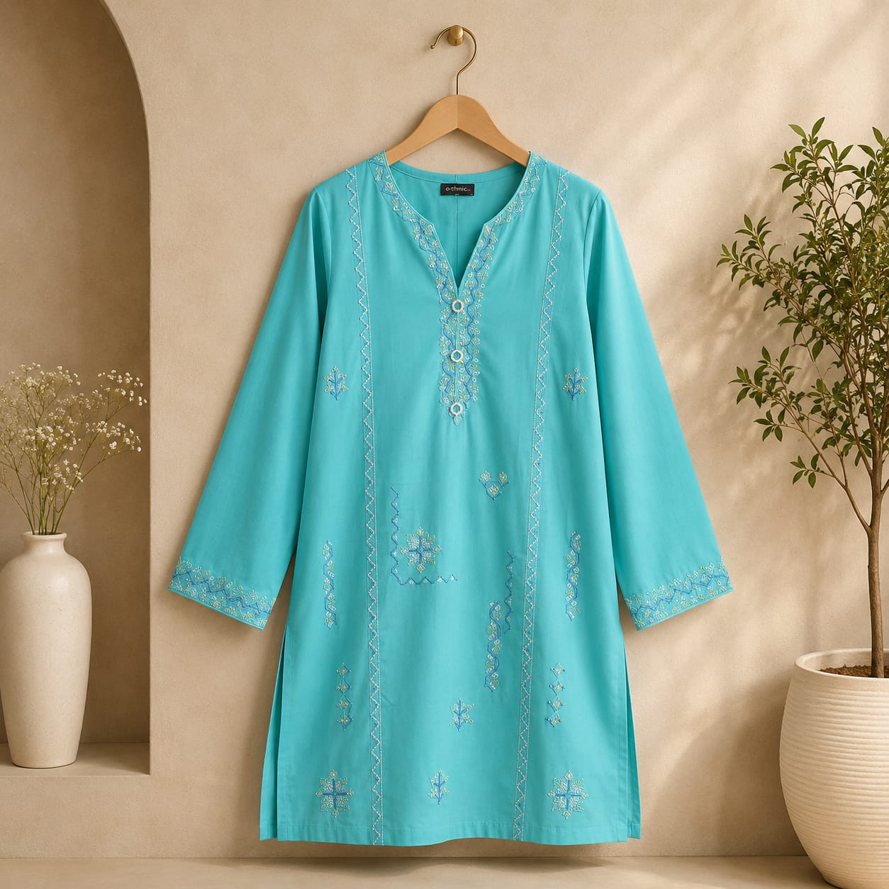 Zellbury embroidered 2-piece lawn suit
