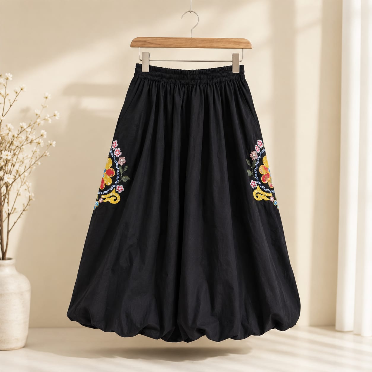 ETHNC top & Flared Skirt Set