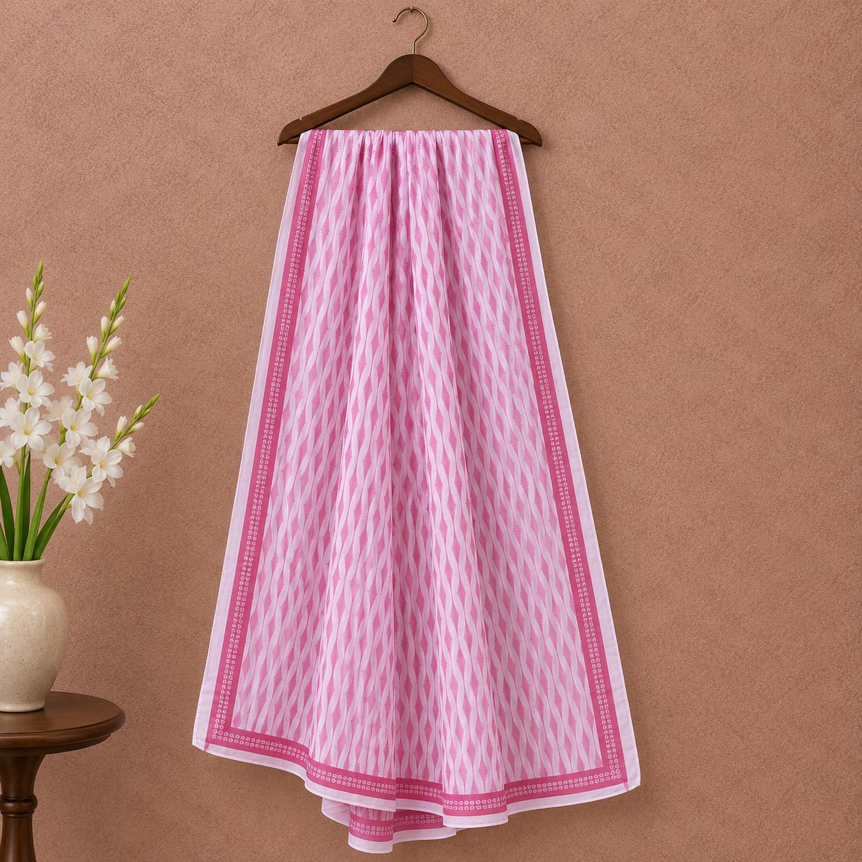 Zellbury blush Pink Printed lawn dress