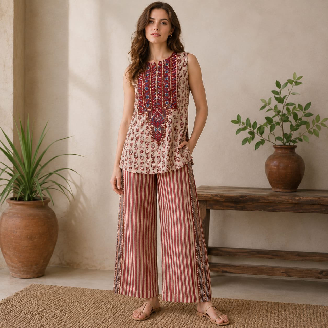 ETHNC 2-Piece Kurti & pant Set