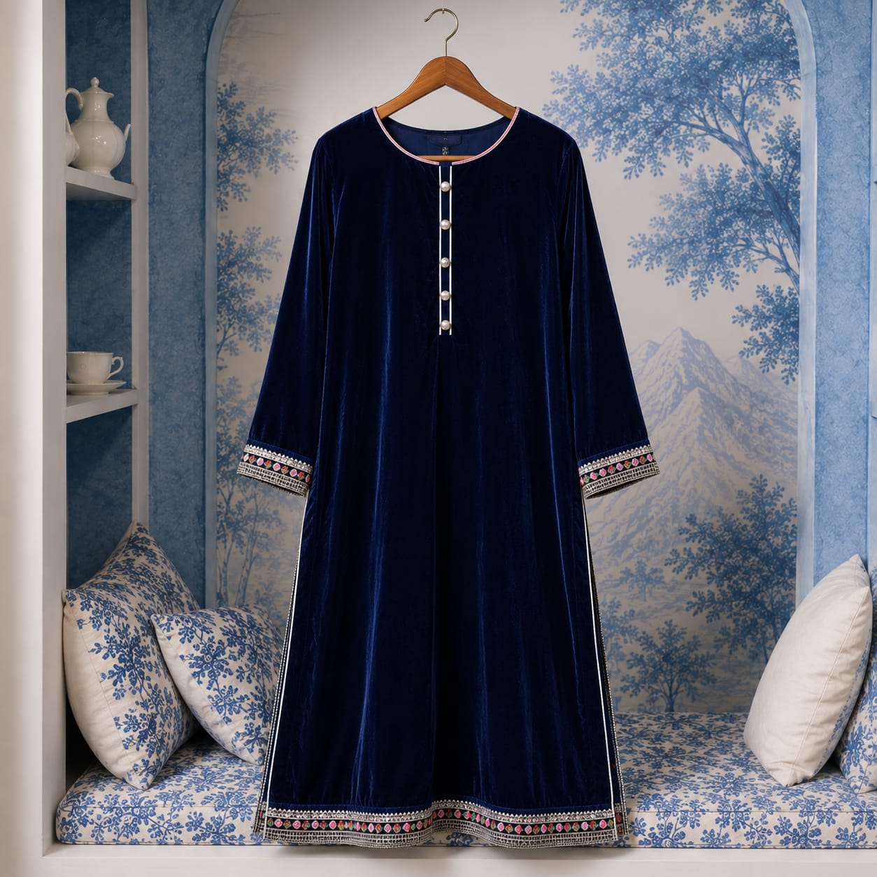Desi Bazar 3-Piece Velvet Suit