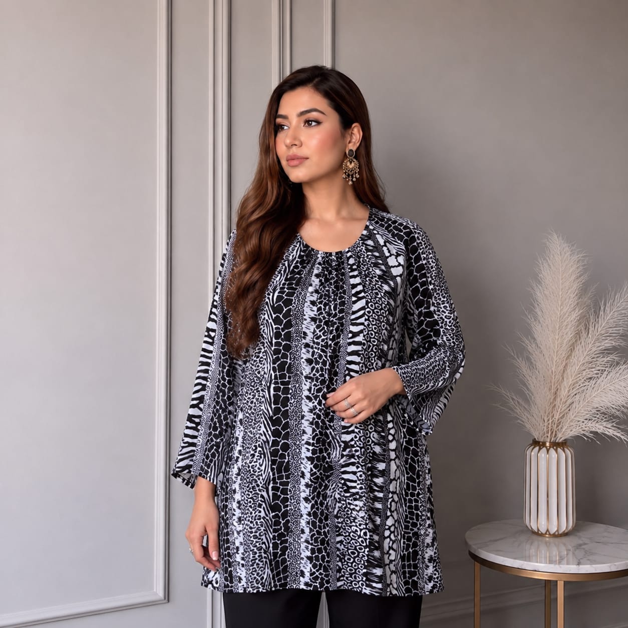 Desi Bazaar – Marina Printed Shirt