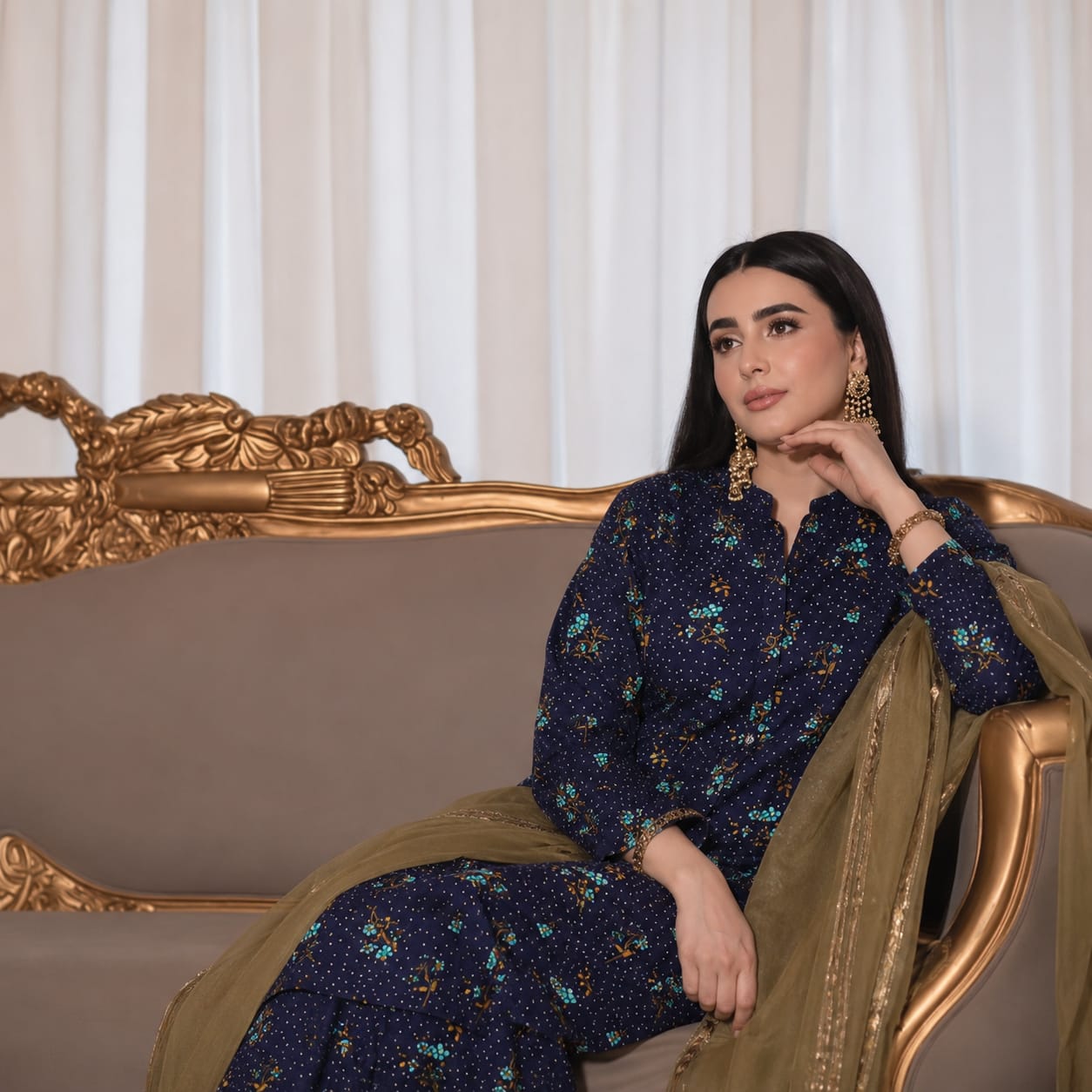 Desi Bazaar – Marina Printed Shirt