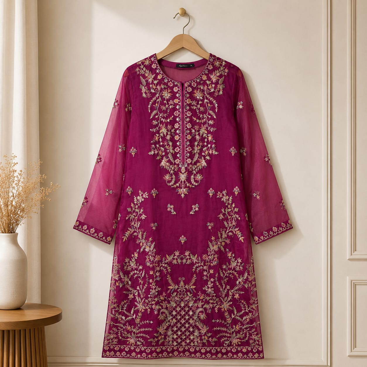 Gulnaar Gold 3-Piece Formal Dress