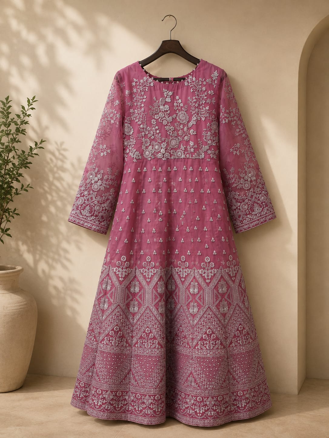 Keserya 3-Piece Embroidered Maxi Set