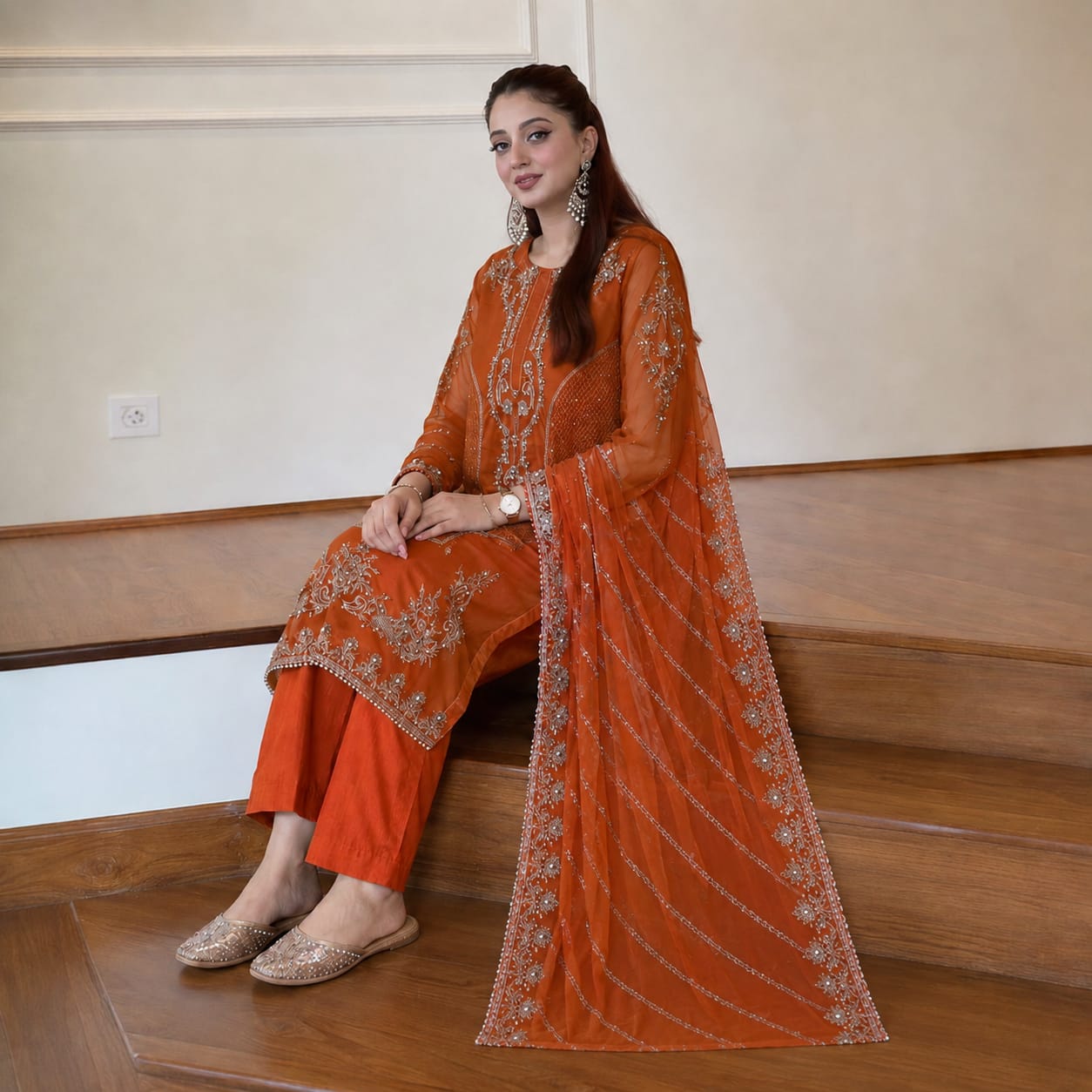 KESERYA 3-Piece Embroidered Dress