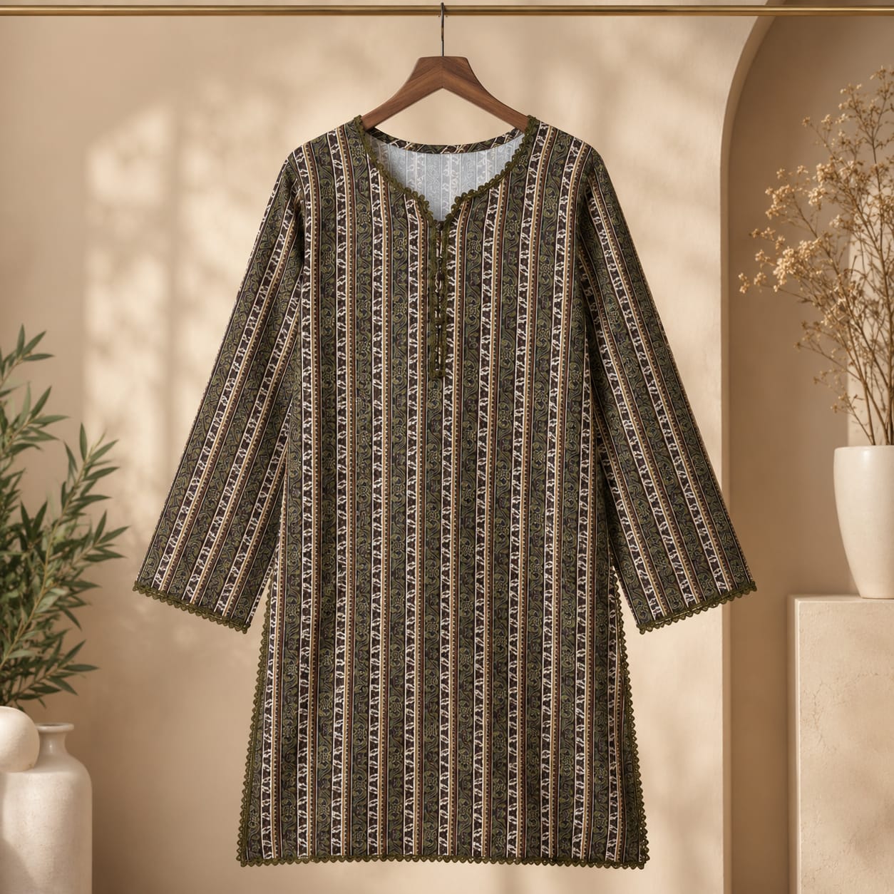 Desi Bazaar Marina dress with Wool Shawl.