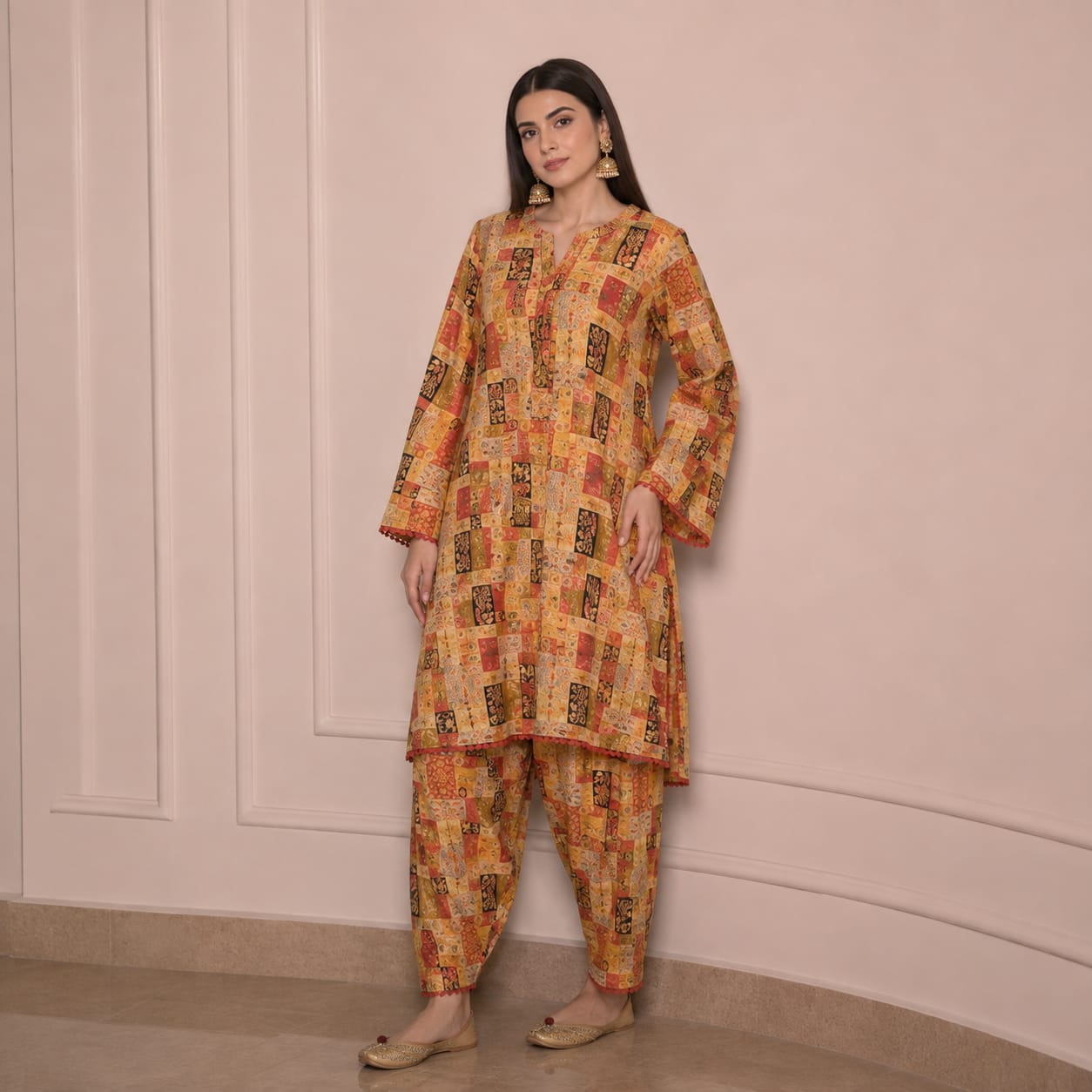 Amber Mosaic Printed 2-Piece Set