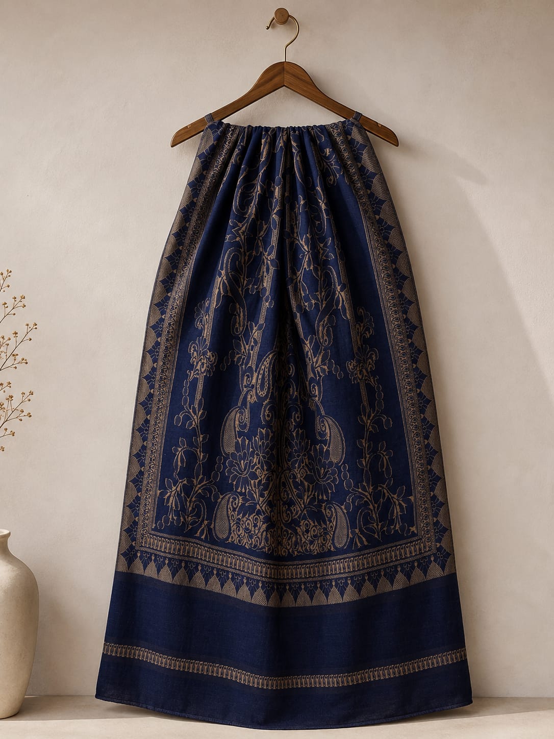 Midnight Blue Paisley Dress