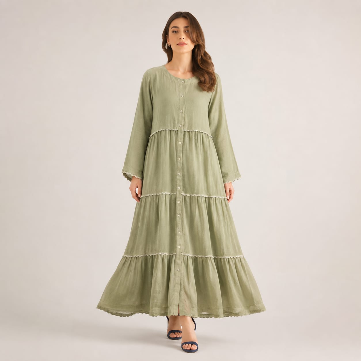 Desi Bazaar 3-Layer Marina Maxi Dress