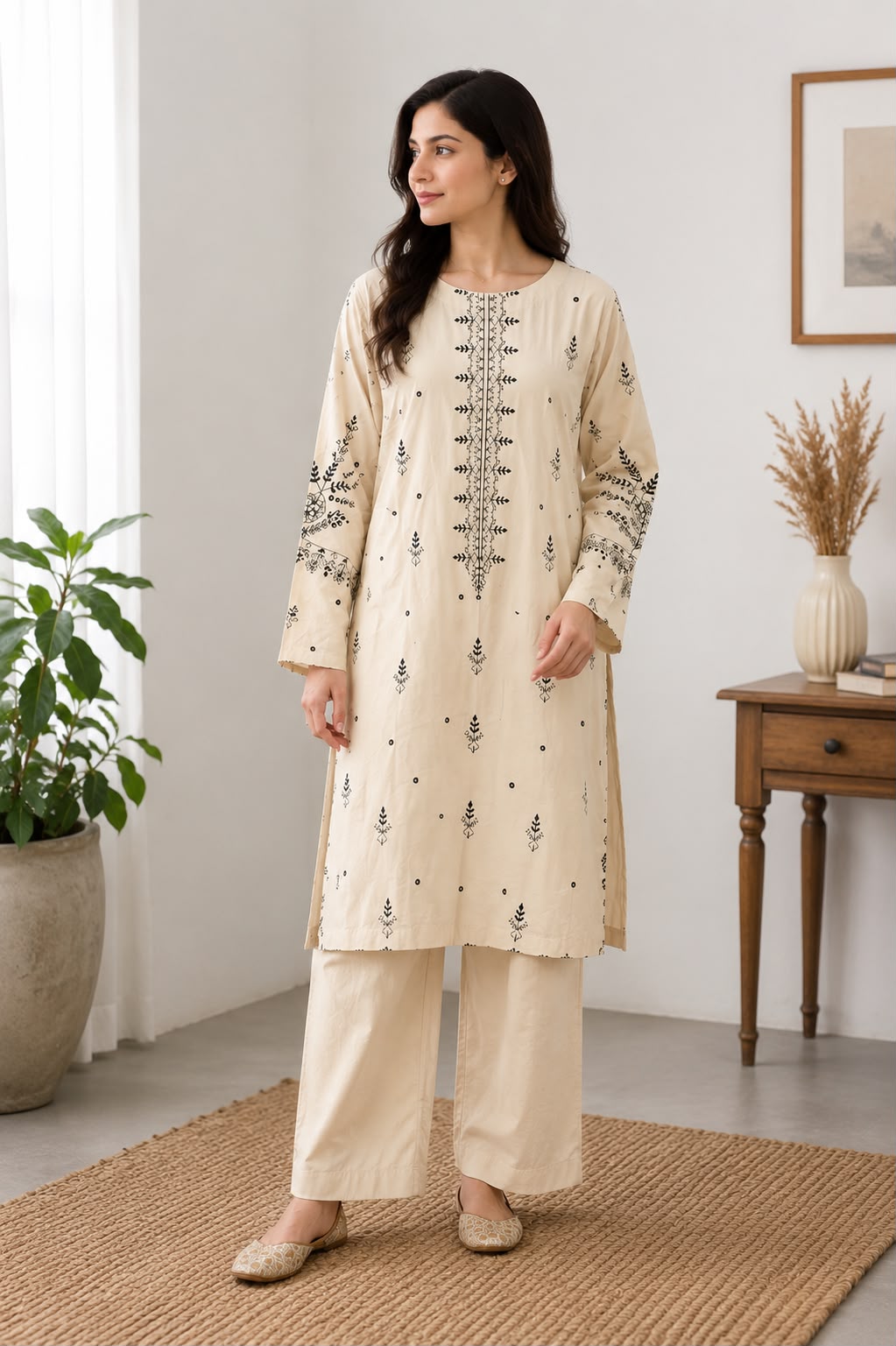 Silaye Pret 2-Piece Cotton Suit