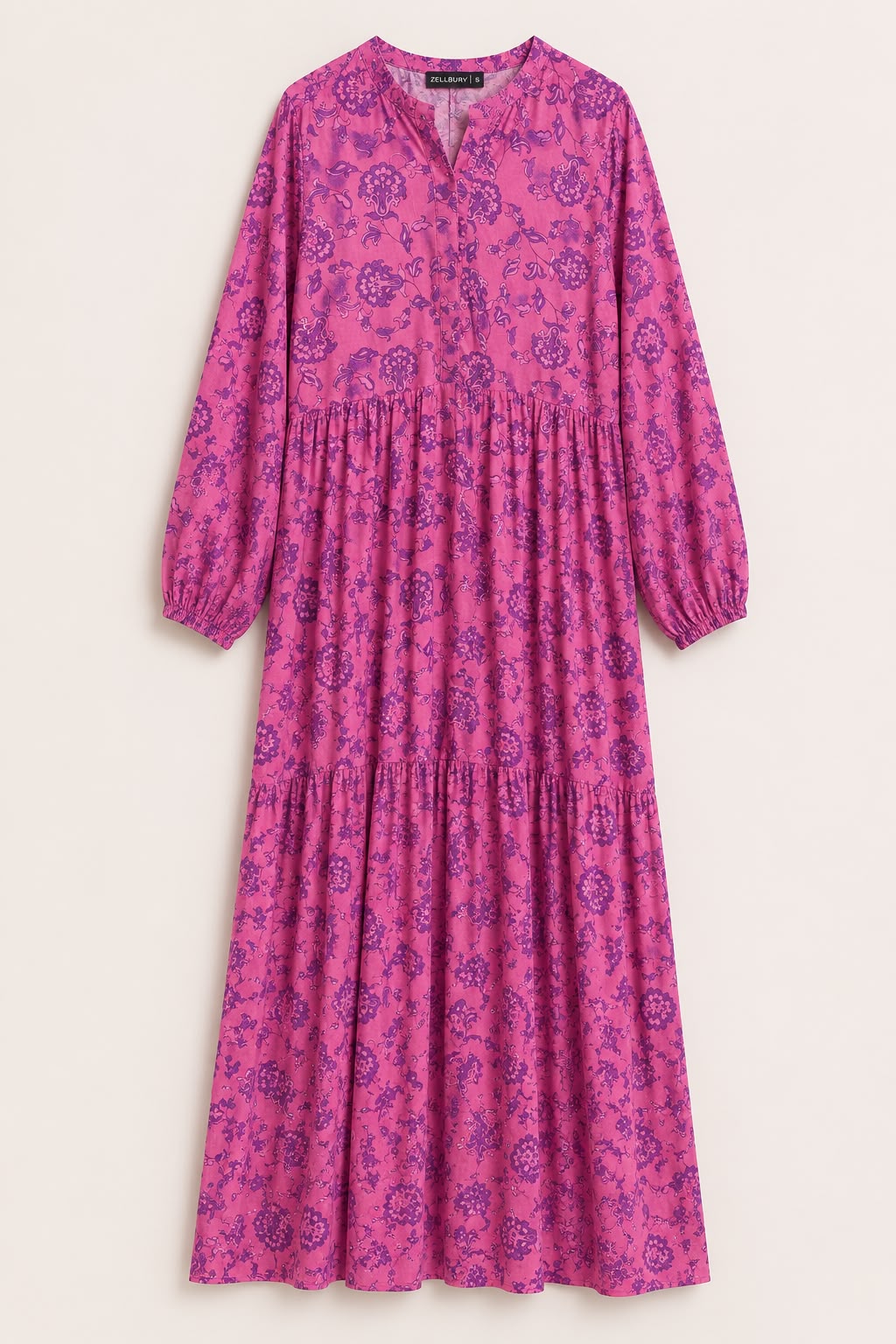 Zellbury Printed Lawn Kaftan - Pink