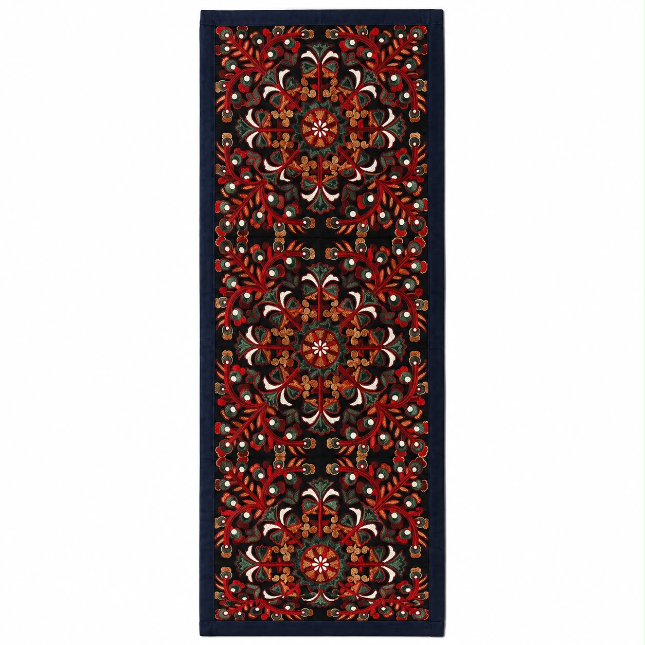 Heritage Bloom Embroidered Table Runner Set