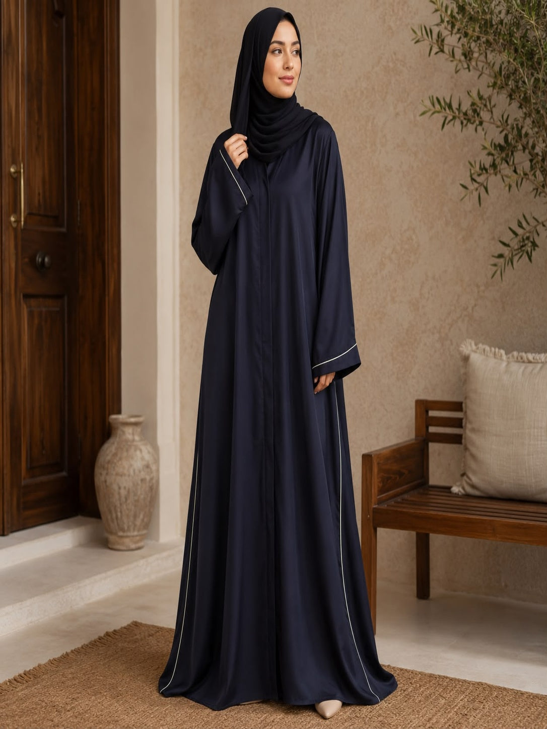 Classic Navy Style Abaya