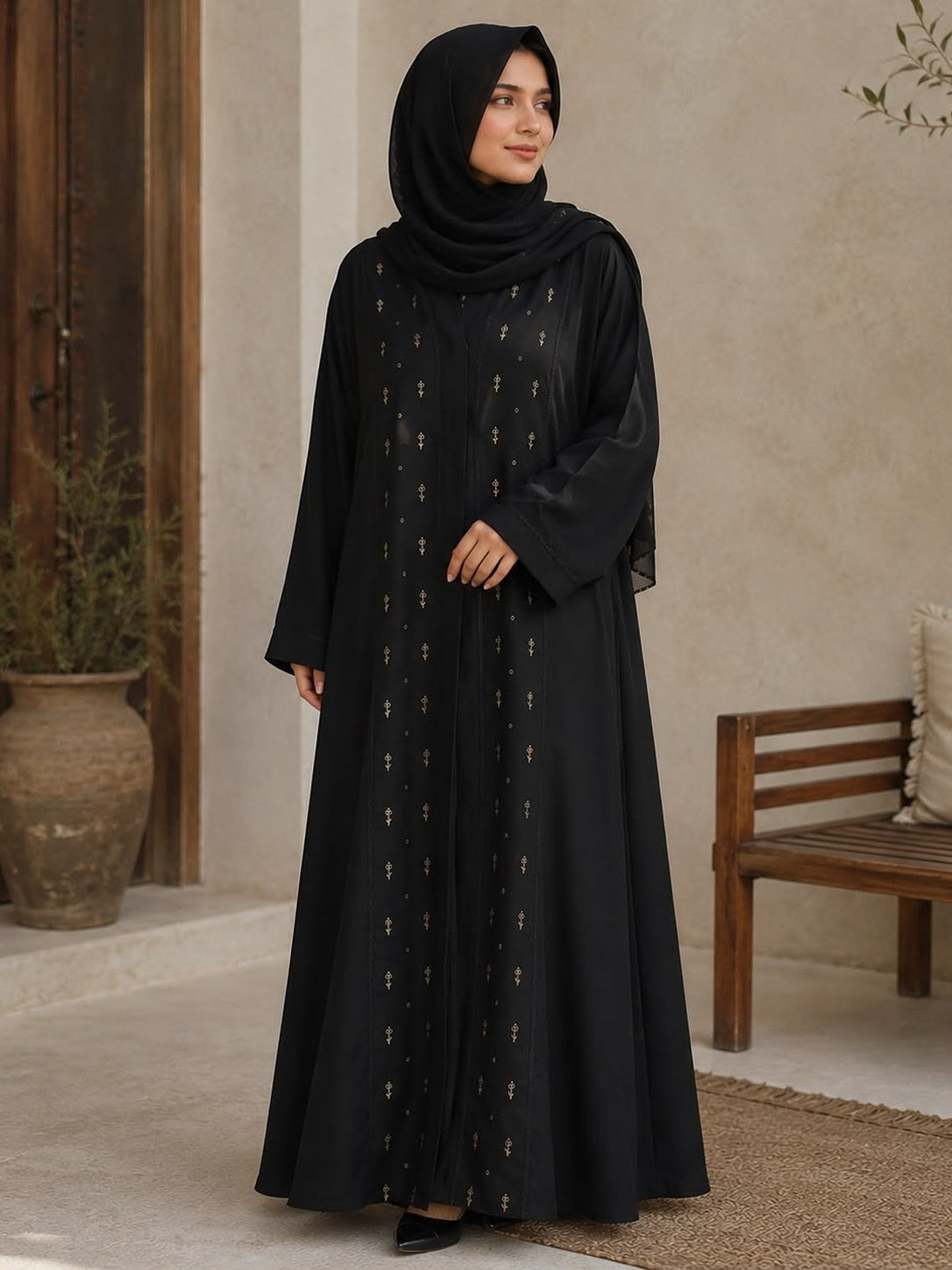 Midnight Elegance abaya