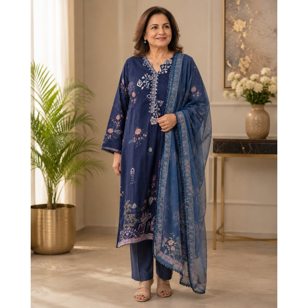 Midnight Bloom 3 piece - Junaid Jamshed