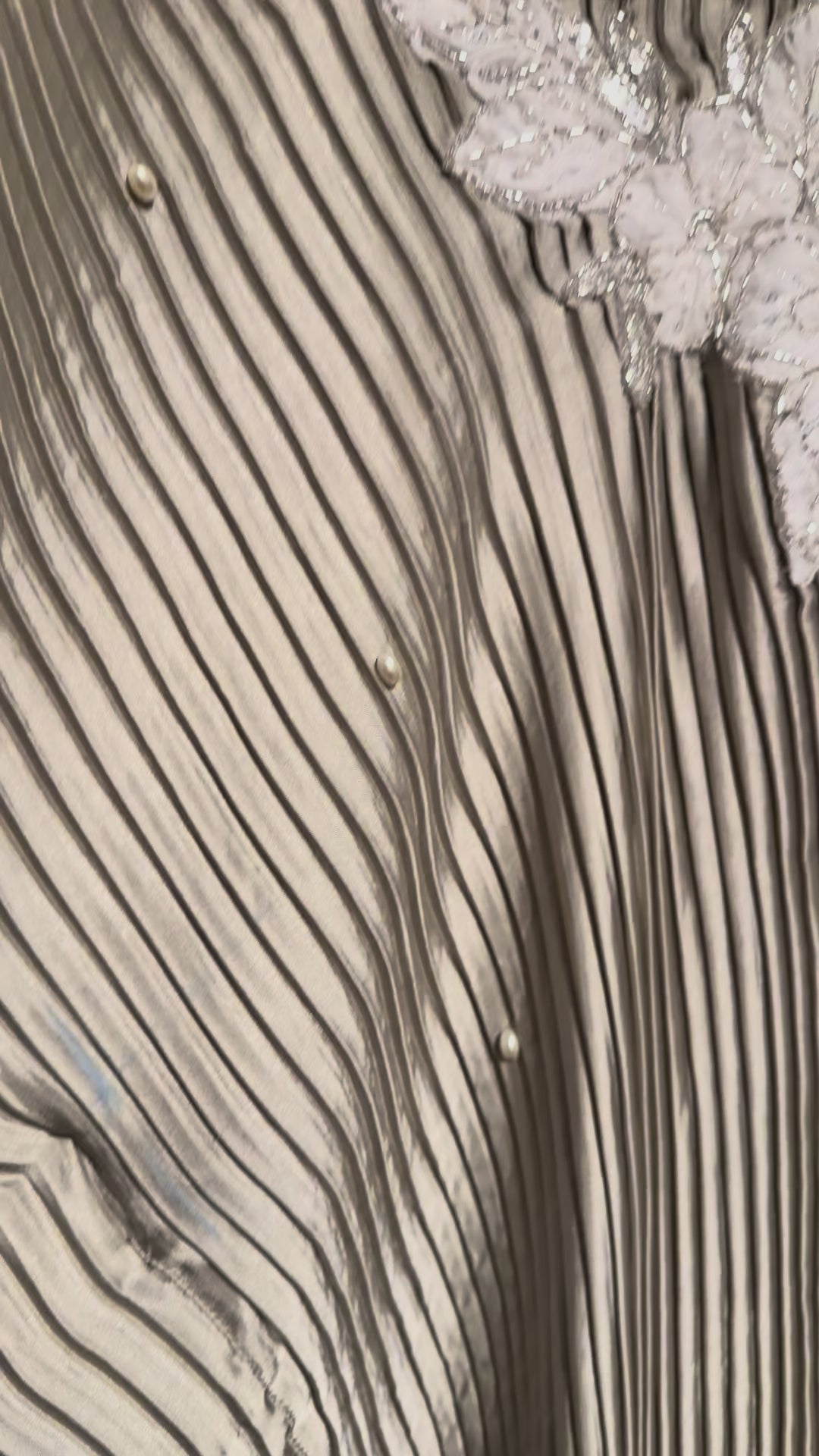 Champagne Pleated Kaftan